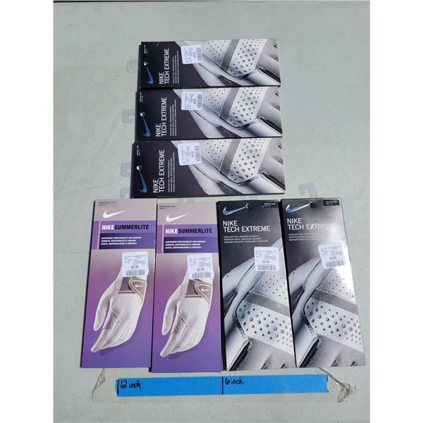 Lot of 7 Nike Golf Gloves