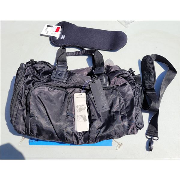 Pure & Simple Gym Bag + Neoprene Water Bottle Holder
