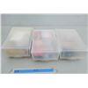 Image 1 : Lot of 3 Stackable Stationary Containers with Contents