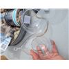 Image 3 : Home Decor Lot - Galvanized Tray, Lots of River Rocks Pebbles, 4x Terranium Glass Pots