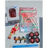 Image 1 : Misc Holiday Lot - Glass Polish Ornament, Wrapping Paper Book, Cast Iron Votice Candle Holder +