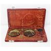 Image 1 : ANTIQUE PORTABLE ENCASED BALANCE SCALE