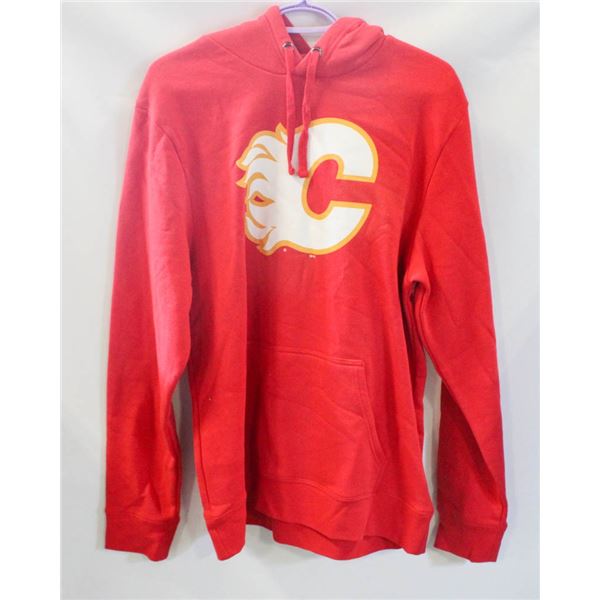 MENS L CALGARY FLAMES RED HOODIE