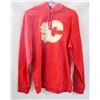 Image 1 : MENS L CALGARY FLAMES RED HOODIE