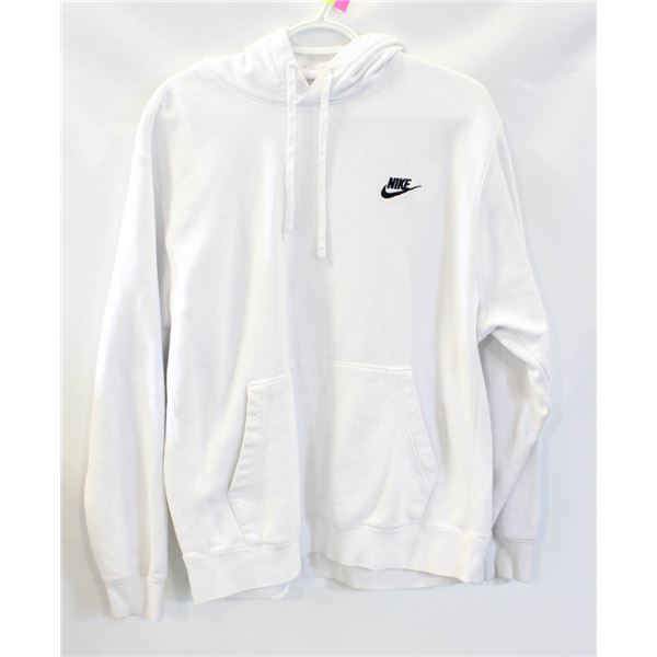 MENS NIKE WHITE HOODIE LARGE