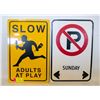 Image 1 : COLLECTOR METAL SIGN & NO PARKING SIGNS TOGETHER