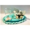 Image 1 : VINTAGE CERAMIC TURTLE DOVES CANDLE