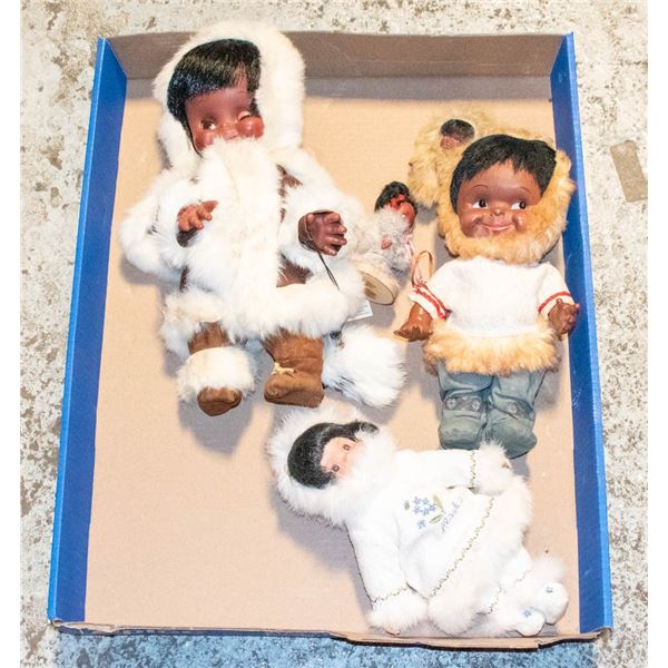 CANADIAN INUIT DOLLS (10" 11" 14" TALL)