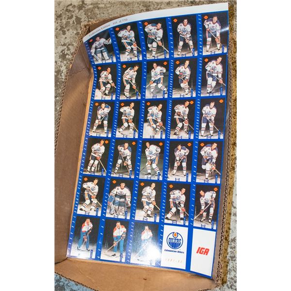IGA PROMOTIONAL - UNCUT SHEET : EDMONTON OILERS