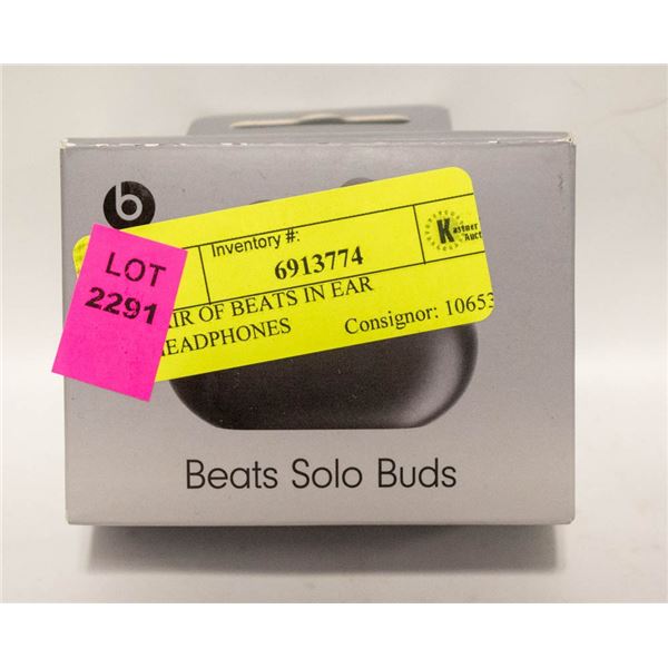 PAIR OF BEATS IN EAR HEADPHONES