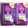 Image 1 : 2)  LOT OF 4 SEALED PACKAGES OF POISE DAILY