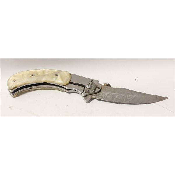 ESTATE WAR TECH U.S.A. DAMSCUS BLADE KNIFE