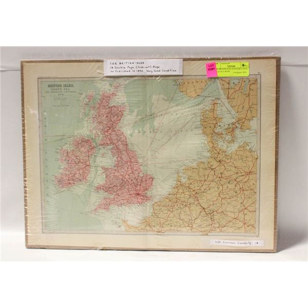 THE BRITISH ILES 18 DOUBLE PAGE FOLD OUT MAPS