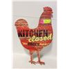Image 1 : HOME DECOR CHICKEN SIGN KITCHEN CLOSED