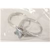 Image 1 : 2PCS SET COUPLE PRINCESS SQUARE DIAMOND STYLE