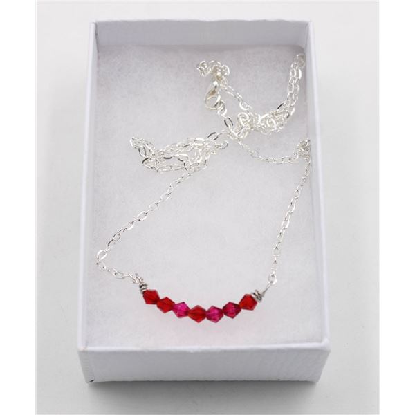 RED CRYSTAL NECKLACE 19"