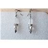 Image 1 : 13)  CLEAR AUSTRIAN CRYSTAL DROP ERARRINGS