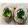 Image 1 : BZ2286-7D SILVER CHROME DIOPSIDE 1.75CT EARRINGS