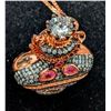 Image 2 : BZ2286-39D SILVER 19.5G PERFUME BOTTLE WITH
