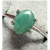 Image 1 : BZ2286-49D SILVER EMERALD RING