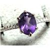 Image 1 : BZ2286-50D SILVER AMETHYST 1CT RING