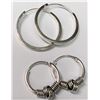 Image 1 : BZ2286-25D SILVER 2 SMALL HOOP SET