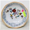 Image 1 : VINTAGEIRIDESCENT FLOWER DECORATED SERVING  BOWL-