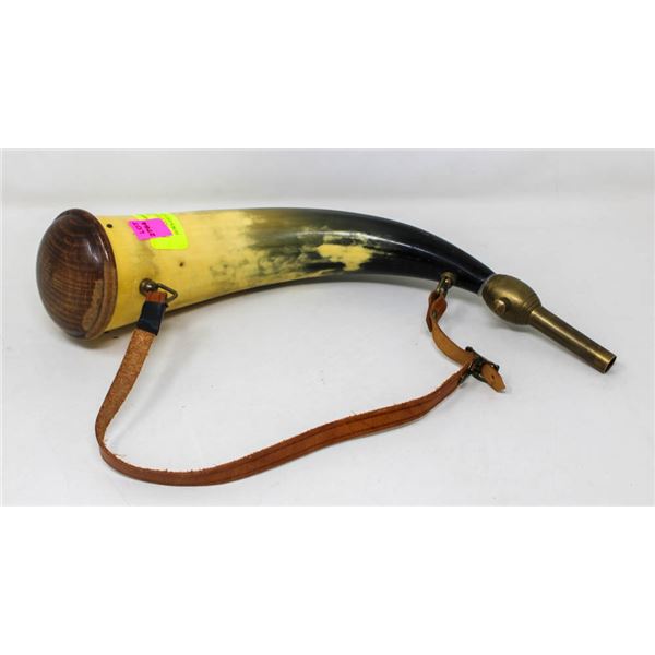 ANTIQUE GUN POWDER HORN-ESTATE