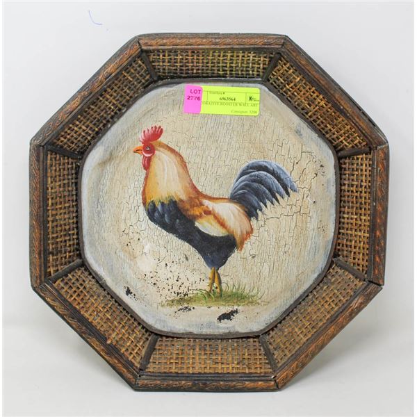 DECORATIVE ROOSTER WALL ART 12"