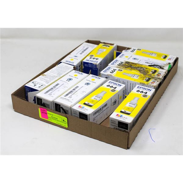 LOT OF  NEW EPSON 664 ECOTANK INK BOTTLES