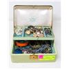 Image 1 : VINTAGE JEWELRY BOX OF COSTUME JEWELRY