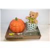 Image 1 : FLAT OF MISC; LG PUMPKIN LIDDED DISH/ 6"PLANTER/