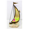 Image 1 : DEMOTT BRASS SHIP ON ONYX BASE 10 INCH