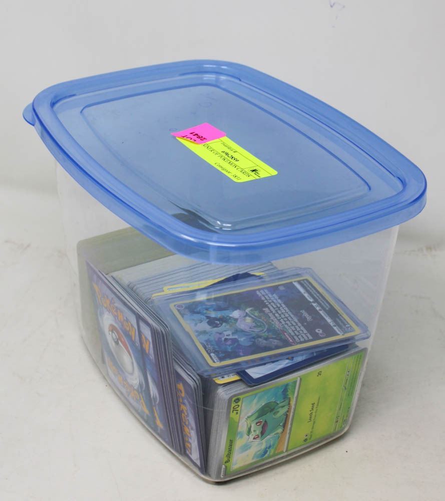 CONTAINER OF POKEMON CARDS