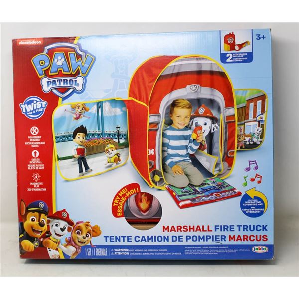 NEW IN BOX PAW PATROL TENT MARSHALL'S FIRE
