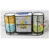 Image 1 : BEE MUGS BEVERAGE CADDY W/ NAPKINS &
