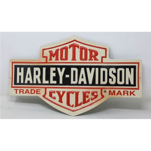 HARLEY DAVIDSON METAL SIGN 16" X 9-1/2"