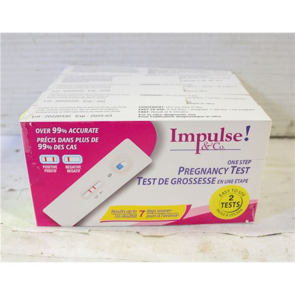 5 BOXES OF IMPULSE & CO ONE STEP PREGNANCY TEST