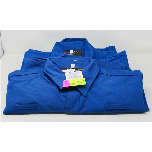 3 NEW NOMEX FR SHIRTS ROYAL BLUE X-LARGE