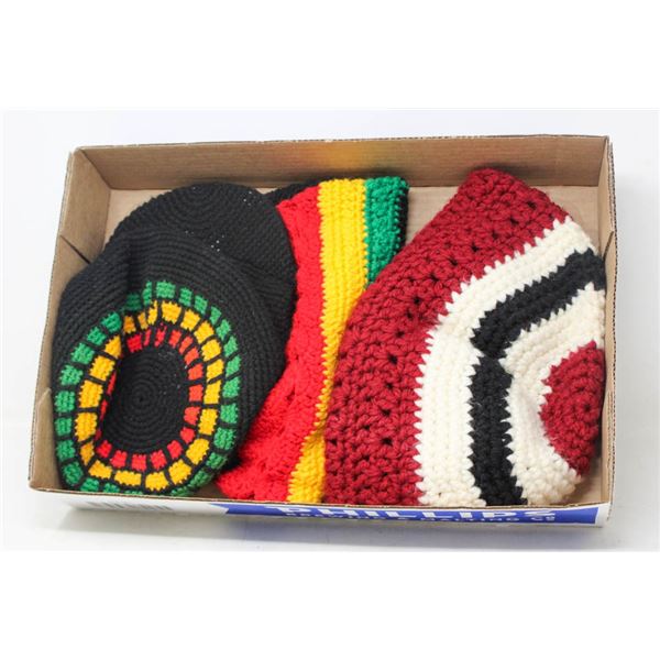 3 MENS CROTCHED HATS L/XL