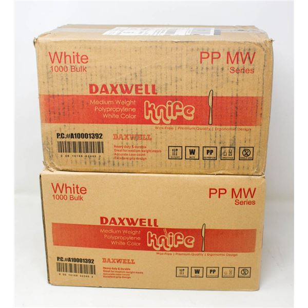 2 BOXES WHITE 1000 BULK DAXWELL MEDIUM