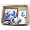 Image 1 : 8 PIECE DELFT COLLECTION - 4 WINDMILL TILES,