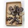 Image 1 : 2 DECORATIVE ANGEL WALL ART 14" HANGINGS