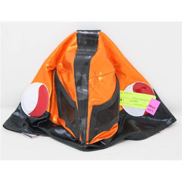 LUCHADORE MASK; ORANGE & BLACK