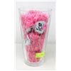 Image 1 : HEAVY GLASS VASE (8 LBS, 12" HIGH) W/ PINK YARN