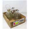 Image 1 : LOT OF 3 GLASS BIRD FEEDERS