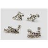 Image 1 : CRYSTAL ART DECO EARRINGS 2 PAIRS