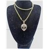 Image 1 : DIAMOND & GOLD STYLE ALIEN NECKLACE