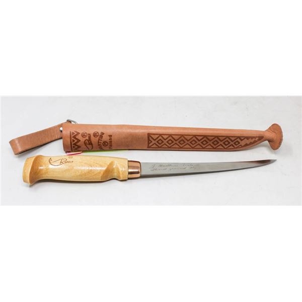 J MARTTIINI FINLAND HAND GROUND FISHING KNIFE -