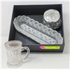 Image 1 : VINTAGE GLASS AVON DISHES ALL TOGETHER